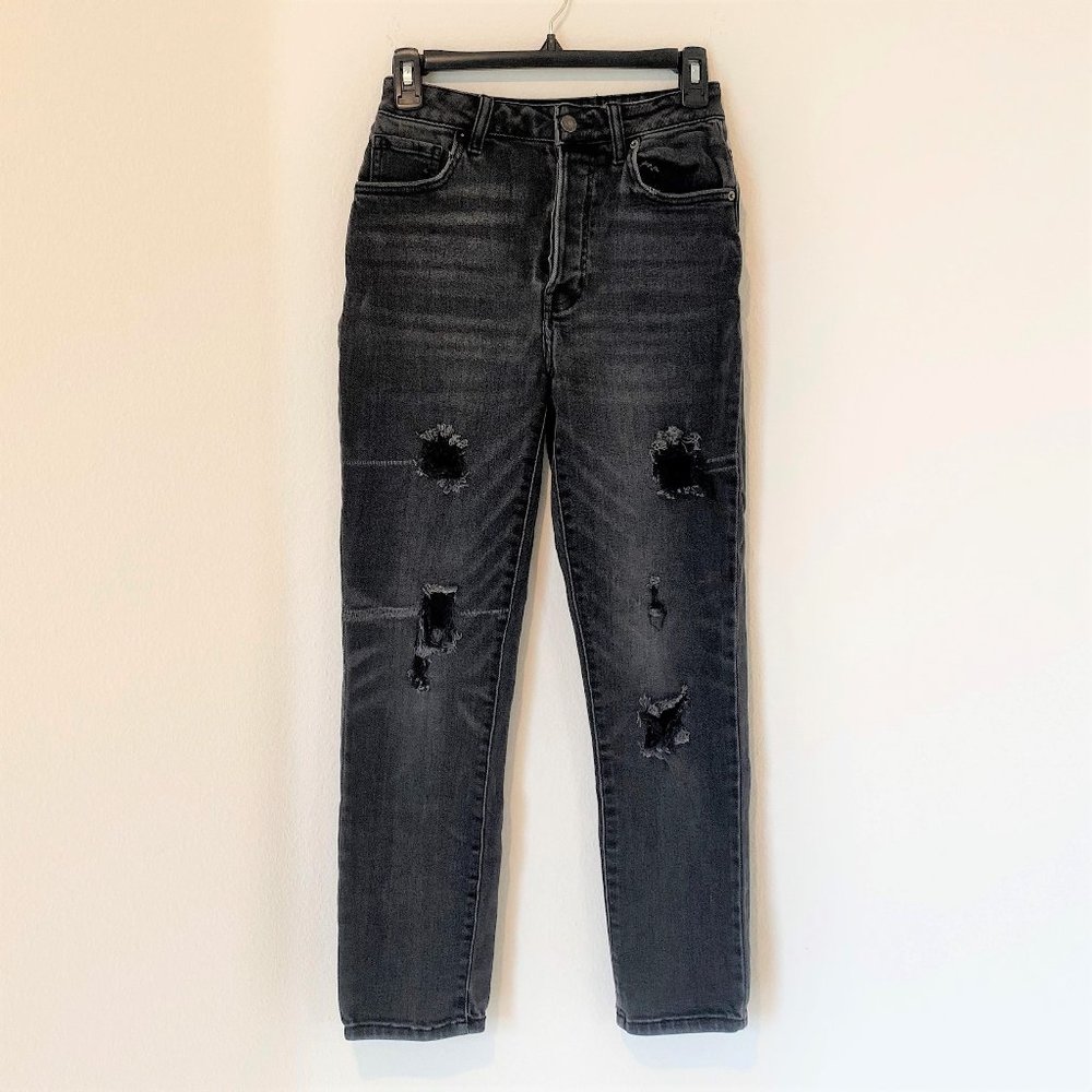FOREVER 21 - Women's Straight Leg Jeans, Black, Size 26